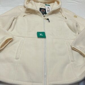 1 Madison Expedition Sherpa Jacket, Full Zip size XL, cream color, NWT